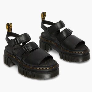 Doc Martens Ricki Nappa Lux Leather 3-Strap Platform Sandals
